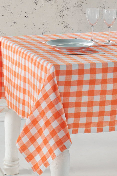 Hermia Mantel a Cuadros Naranja 160 x 160 cm - Kareli 160 - Orange